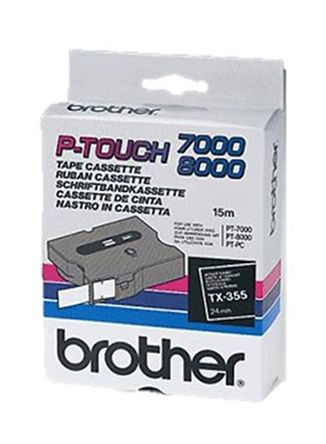 Brother Beschriftungsband Weiß Für PC, P-Touch 7000, P-Touch 8000 Auf Schwarz