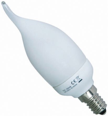Orbitec E14 Candle Shape CFL Bulb, 9 W, 4000K, Neutral White Colour Tone