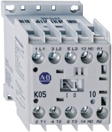 Allen Bradley 100K Series Contactor, 230 V Ac Coil, 3-Pole, 5 A, 2.2 KW, 3NO, 690 V Ac