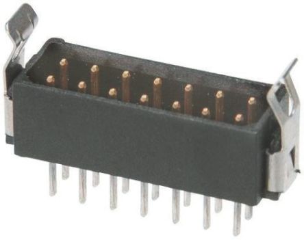 HARWIN Datamate L-Tek Series Straight Through Hole PCB Header, 16 Contact(s), 2.0mm Pitch, 2 Row(s), Shrouded