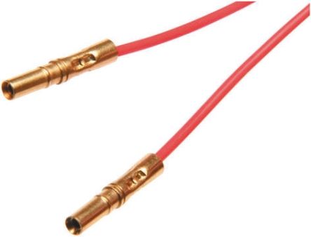 HARWIN Female Datamate To Unterminated Crimped Wire, 300mm, 0.14mm², Red