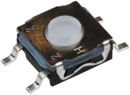 C & K IP67 Button Tactile Switch, SPST 50 MA @ 32 V Dc 0.9mm Surface Mount