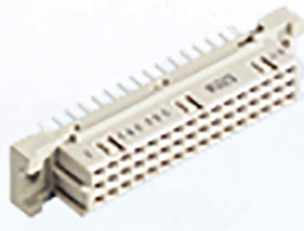 ERNI C2 DIN 41612-Steckverbinder Buchse Gerade, 48-polig / 3-reihig, Raster 2.54mm Lötanschluss Durchsteckmontage