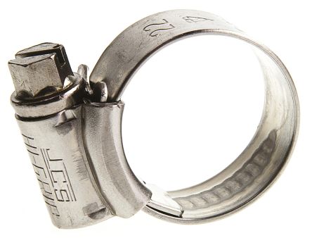 HI-GRIP Stainless Steel Slotted Hex Hose Clip Worm Drive, 13mm Band Width, 14mm - 22mm Inside Diameter