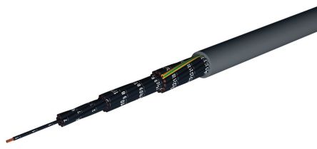 AXINDUS Câble De Commande CAELIFLEX 300/500 V, 4 X 0,5 Mm², 20 AWG, Gaine PVC Gris,, 50m