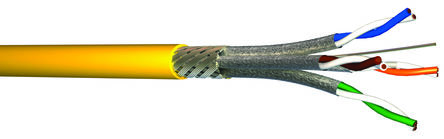 CAE Multimedia Connect CAEMMC, 100m Cat7a, Yellow, S/FTP Shielded, Unterminated LSZH Sheath