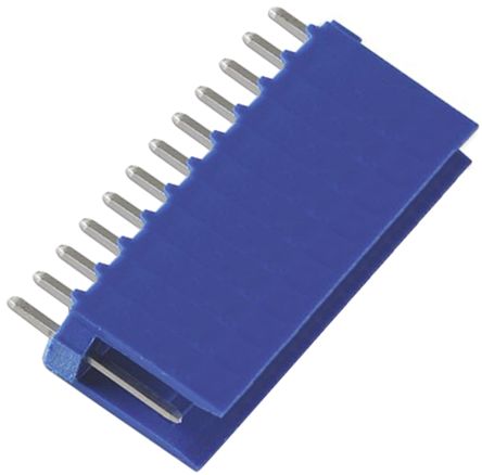 TE Connectivity AMPMODU HE14 Leiterplatten-Stiftleiste Gerade, 12-polig / 1-reihig, Raster 2.54mm, Kabel-Platine,