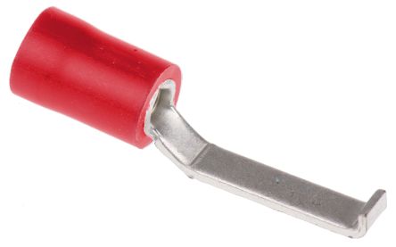 RS PRO Kabelschuh Flachstift Stecker, Isoliert, Rot, L. 17.1mm, D. 0.8mm, Nicht Ummantelt