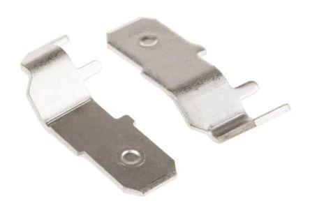 RS PRO Kabelschuh Flachstift Stecker, Unisoliert, L. 22.7mm, D. 0.8mm, Nicht Ummantelt