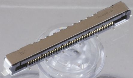 JAE Connecteur LVDS Au Pas De 0.5mm, 51 Contacts, 1 Rangée, Angle Droit,, Montage CMS