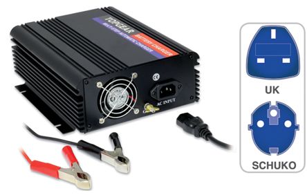 RS PRO Akkuladegerät mit UK Netzstecker | RS Components RS PRO Akku Ladegerät für Bleiakkus, 12V5A | RS Components