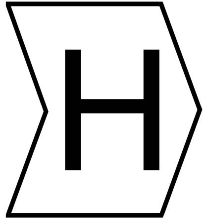 HellermannTyton Helagrip Kabel-Markierer, Beschriftung: H, Schwarz Auf Weiß, 3.5mm X 3,3 Mm