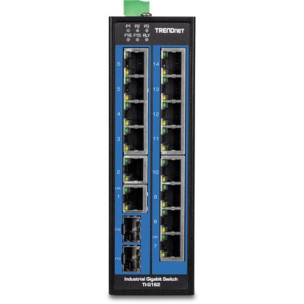 Trendnet 16-Port Hardened Gigabit DIN-