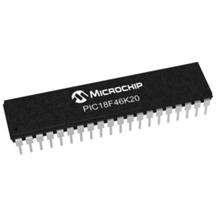 Microchip Microcontrolador PIC18F46K20-I/P, Núcleo PIC De 8bit, RAM 3,936 KB, 64MHZ, PDIP De 40 Pines