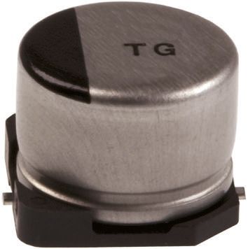 Panasonic TG, SMD Aluminium-Elektrolyt Kondensator 100μF ±20% / 25V Dc, Ø 8mm X 10.2mm, Bis 125°C