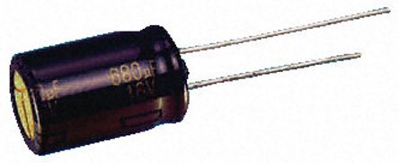 Panasonic, THT Aluminium-Elektrolyt Kondensator 6800μF ±20% / 10V Dc, Ø 16mm X 25mm, Bis 105°C