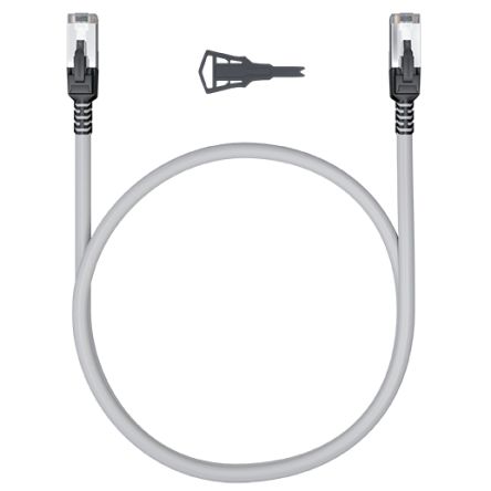 CAE Multimedia Connect CAECORD6AS, 10m Cat6a, Grey RJ45 to Male RJ45 Male, 26 AWG Stranded Drain Wire, Aluminium/PET Tape, Foil Shielded,