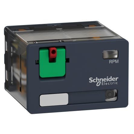 Schneider Electric Plug In Power Relay, 120V ac Coil, 15A Switching Current, 4PDT