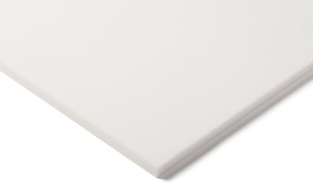 RS PRO PTFE Kunststoffplatte, Weiß, 1.6mm X 300mm X 600mm / 2.18 → 2.21g/cm³ Bis +260°C, Voll