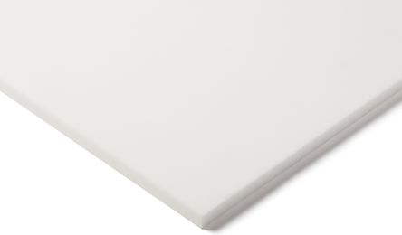 RS PRO PTFE Kunststoffplatte, Weiß, 3mm X 300mm X 600mm / 2.18 → 2.21g/cm³ Bis +260°C, Voll