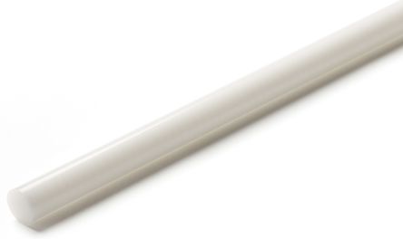 RS PRO Acetal-Rundstange, Delrin® Weiß 1.42g/cm³, Ø 25mm X 1m