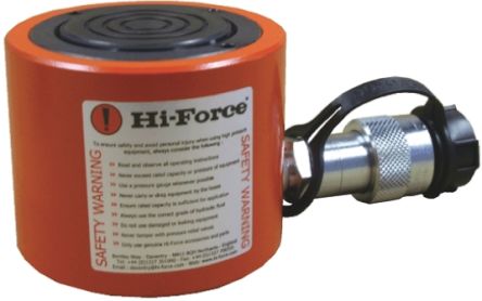 Hi-Force HLS Hydraulikzylinder Mit Geringer Höhe, Einfachbetätigung, Hub 60mm, Hubleistung 50t, Eingef.L. 126mm