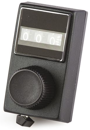 Vishay Potentiometer Drehknopf Schwarz, Zeiger Weiß Ø 17.7mm X 11.9mm, Rund Schaft 6.35mm