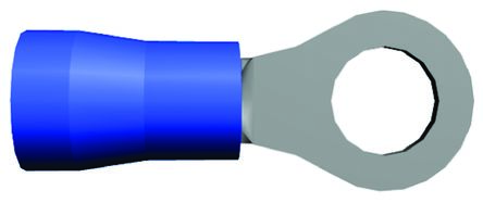TE Connectivity Cosses à œillet, Isolé, Bleu, 2.6mm², #10, 8.71mm, Série PLASTI-GRIP