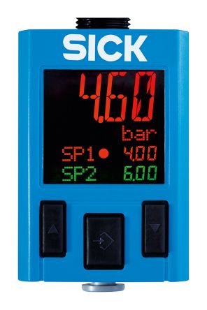 Sick Interrupteur De Pression PAC50, 10 Bars Max, G 1/4 Femelle, M12 4 Broches IO-Link