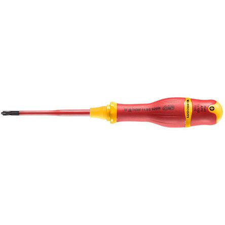 Facom Phillips Insulated Screwdriver, PH1 Tip, 100 Mm Blade, VDE/1000V, 210 Mm Overall