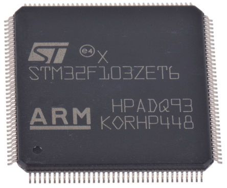 STMicroelectronics Microcontrolador STM32F407ZGT7, Núcleo ARM Cortex M4 De 32bit, RAM 192 KB, 168MHZ, LQFP De 144 Pines