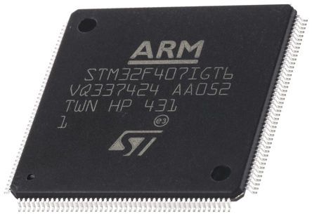 STMicroelectronics Microcontrolador STM32F427IIT6, Núcleo ARM Cortex M4 De 32bit, RAM 256 KB, 180MHZ, LQFP De 176 Pines