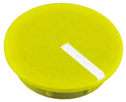 RS PRO Potentiometer Drehknopfkappe Gelb, Zeiger Weiß Ø 19mm X 20mm Schaft 6.4mm