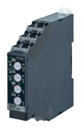 Omron K8DT-AS Überwachungsrelais 1-phasig, 1-poliger Schließer 1A Überstrom, Unterstrom 0.1A DIN-Schienen