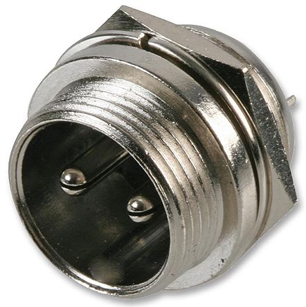 RS PRO Connecteur Circulaire, Miniature 2 Contacts, Montage Panneau, Raccordement A Souder