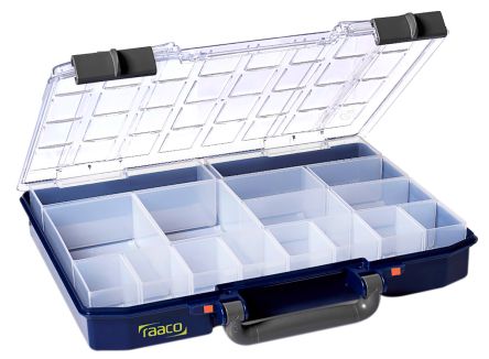 Raaco 16 Cell PP, Adjustable Compartment Box, 57mm X 337mm X 278mm
