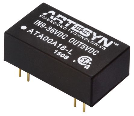 Artesyn Embedded Technologies Convertisseur DC-DC, ATA, Montage En Surface, 3W, 1 Sortie, 3.3V C.c., 600mA