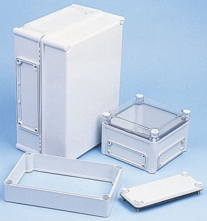Fibox Boîtier EK En Polycarbonate, 380 X 190 X 180mm, Gris