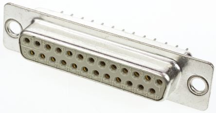 HARTING D-Sub Standard Sub-D Steckverbinder Buchse, 25-polig / Raster 2.76mm, Durchsteckmontage Lötanschluss