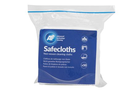 Electrolube Salviette Monouso Umidificate Safecloths, Col. Bianco, Conf. Da 50 Pz.