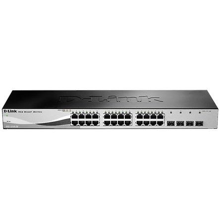 D-Link Switch Ethernet Gigabit, 10/100/1000Mbit/s, 28 Porte, Montaggio Rack, No