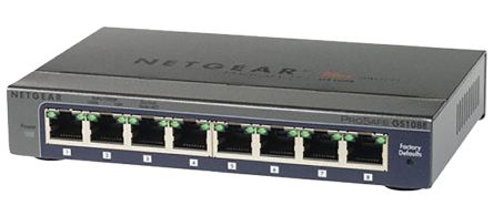 Netgear ProSAFE GS108E Ethernet-Switch Desktop 8-Port Verwaltet 10/100/1000Mbit/s UK-Netzstecker 158 X 101 X 29mm