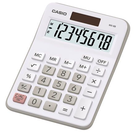 Casio Taschenrechner, Desktop, 8 Zeichen/Stelle Pro Linie, Batterie- Und Solar-Betrieb, 1 Anzeigezeile/n, 105g
