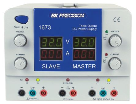 BK Precision Alimentation De Laboratoire, 5 V, 2 X 0 → 32 V, 3 A, 2 X 0 → 6 A, 3 Sorties 400W, Etalonné RS