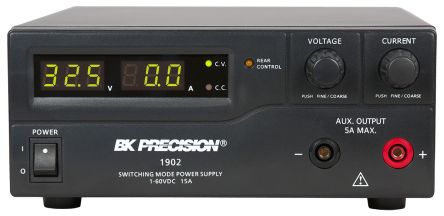 BK Precision Alimentation De Laboratoire, 1 → 60V, 0 → 15A, 1 Sortie, Etalonné RS