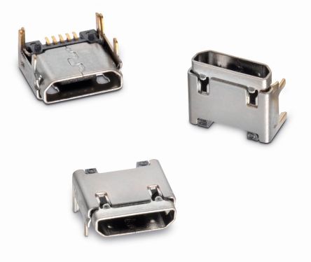 Wurth Elektronik WR-COM USB-Steckverbinder 2.0 B Buchse / 3.0A, SMD