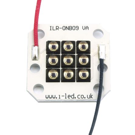 Intelligent LED Solutions ILS, OSLON Black PowerCluster IR-Cluster LED-Leuchte, PCB, 850nm, 6164 MW, 90°, 2-Pin, Oberflächenmontage 9-LEDs