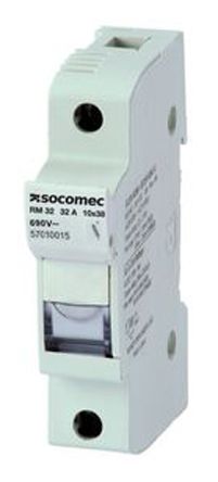 Socomec Sicherungshalter Für Hutschienenmontage Für 10 X 38mm Sicherungen 32A 690V Ac 3P-polig