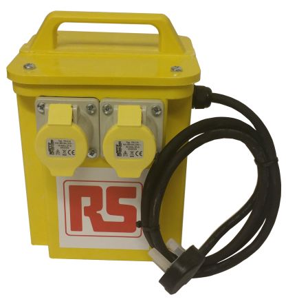 RS PRO Baustellentransformator, Primär 230V Ac / Sekundär 110 (55V, 2.25kVA, 2 X 16A BS 1363
