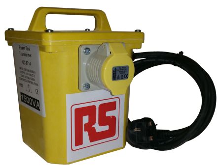 RS PRO Baustellentransformator, Primär 230V Ac / Sekundär 110 (55V, 0.75kVA, 2 X 16A BS 1363